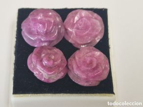 Colecionismo de pedras preciosas: RUBIS NATURAL TALLA FLOR DE 40 CT MEDIDAS 14X9 MM